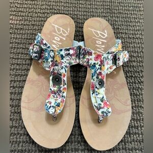 womens Blowfish Malibu floral sandals shoes - size 7